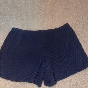 Brandy Melville Navy Knit High-Waist Shorts